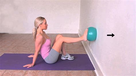 Non Weight Bearing Ankle Stability With Swiss Ball Youtube