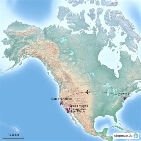 Stepmap Usa Landkarte Für Nordamerika