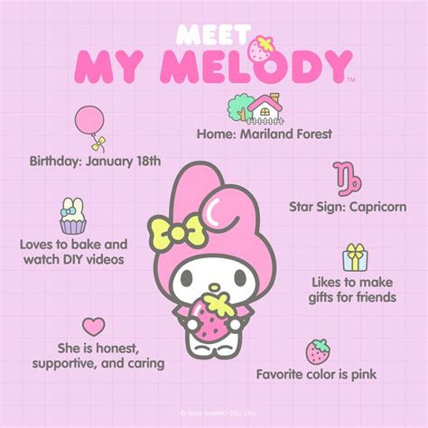 Meet My Melody In 2023 Sanrio Capricorn Love Fun Facts