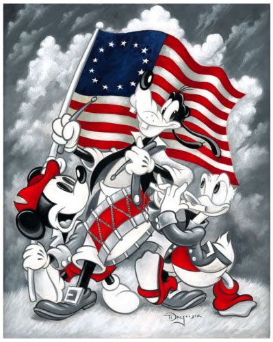 March Of Independence By Tim Rogerson Americas Patriots Mickey Goofy