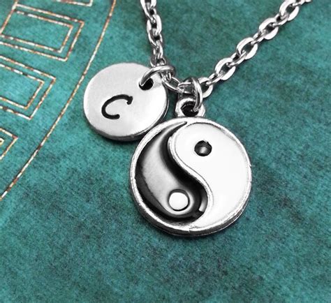 Yin Yang Necklace Personalized Necklace Yin Yang Pendant Etsy