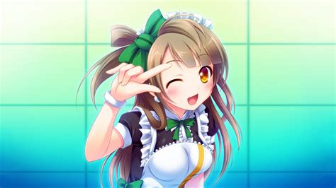 Wallpaper Illustration Anime Girls Love Live Winking Minami