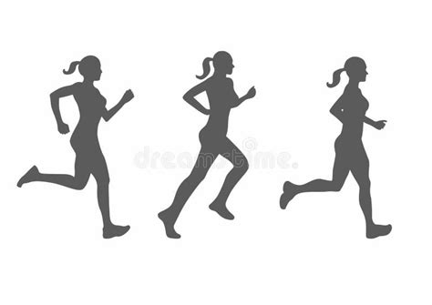 Vector Silhouette Running Woman Stock Illustrations 7546 Vector Silhouette Running Woman