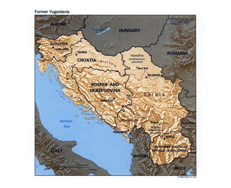 Large Detailed Political Map Of Yugoslavia With Roads Railroads And