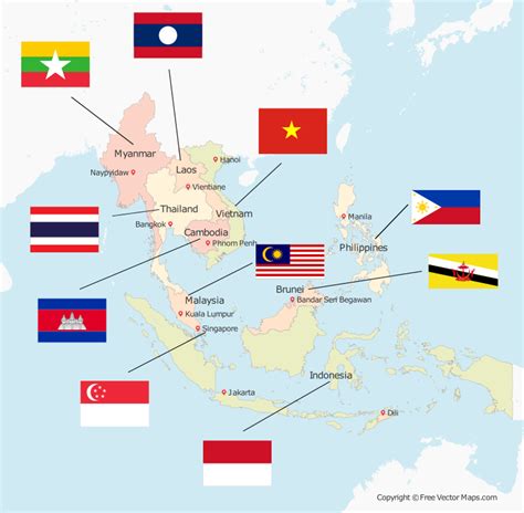 Asean Members Map