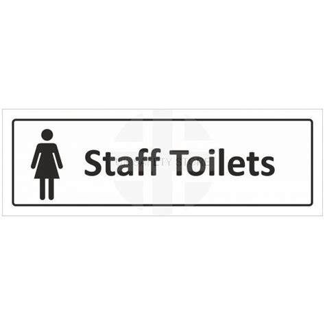 Female Staff Toilets Door Sign With Symbol Uk Safety Store