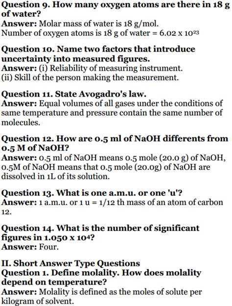 Ncert Solutions For Class 11 Chemistry Chapter 1 Some Basic Concepts