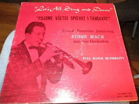 1960s Eddie Mack Lets All Sing And Dance Lp Kiski 2085 Polish Polka Vg