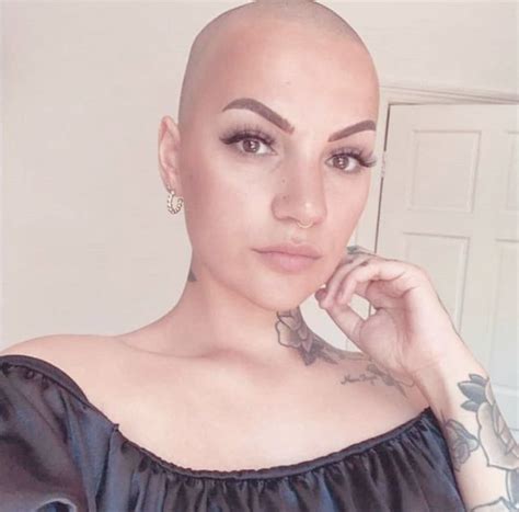 Pin By David Connelly On Bald Women Half Shaved Hair Woman