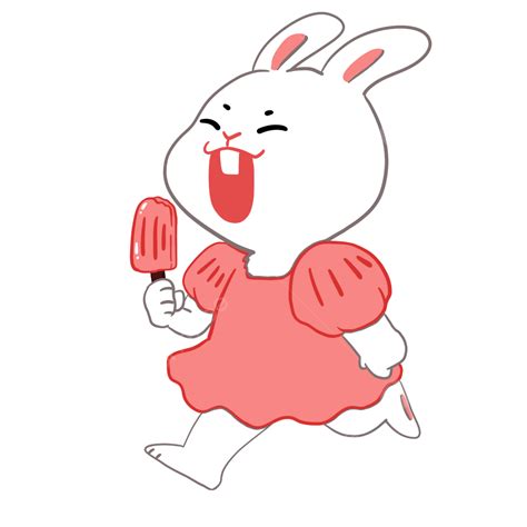 Eating Ice Cream Clipart Transparent Png Hd Lixia Rabbit Eating Ice