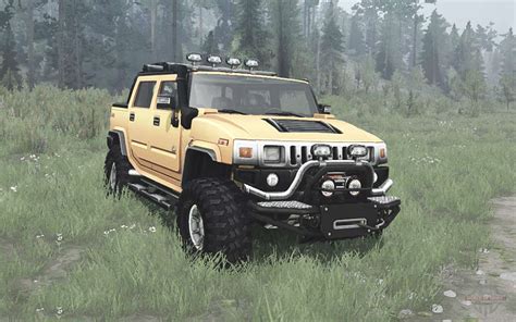 Answer the question honestly and execute the dares without excuses. Hummer H2 SUT off-road for MudRunner