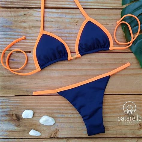 biquíni marquinha marinho laranja neon patarello beachwear a sua moda praia