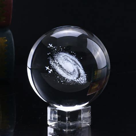 Windfall Milky Way Artificial Crystal Ball Globe Galaxy Laser Engraved