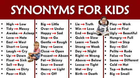List Of Synonyms For Kids Pdf 1000 Synonyms List Engdic Zohal