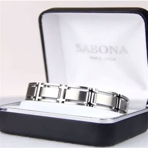 347 Executive Symmetry Silver Magnetic Bracelet