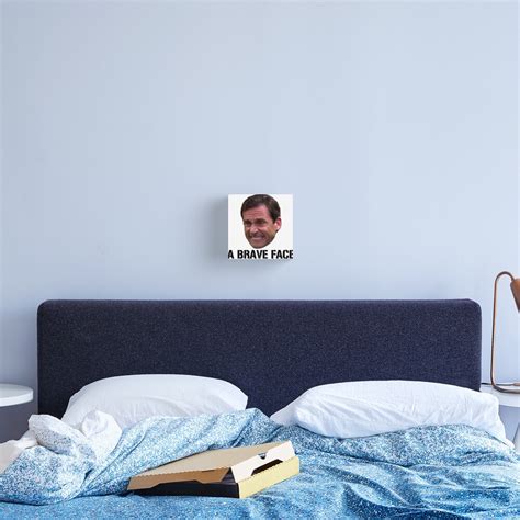 Michael Scott Funny Brave Face The Office Sticker Canvas Print