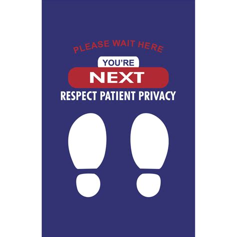 Patient Privacy Wait Here Message Mat Commercial