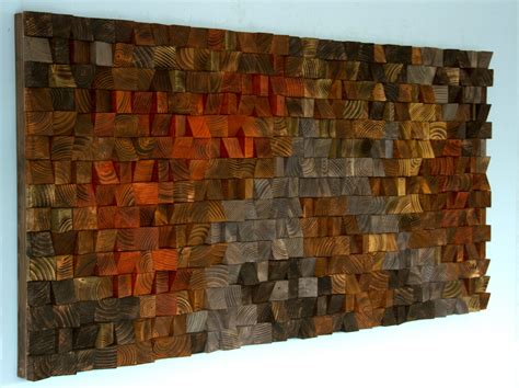 Rustic Wood Art, wood wall sculpture, abstract painting on wood – Art