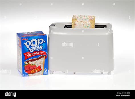 Box Of Kellogg S Pop Tarts With Strawberry Toaster Pastry In Toaster On White Background Usa
