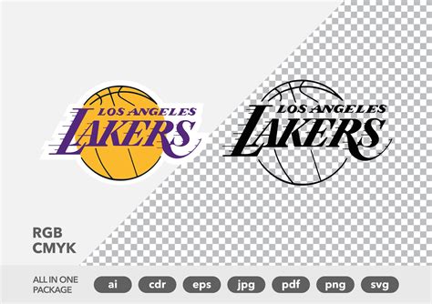 Los Angeles Lakers Logo Ai Cdr Eps Pdf Png Svg Etsy