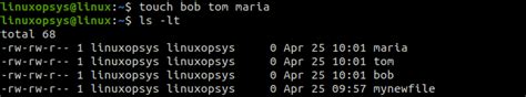 Touch Command In Linux Options Examples