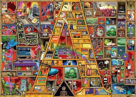 Colin thompson awesome alphabet f & g 1000 piece puzzle. COLIN THOMPSON - AWESOME ALPHABE B 1000 PIECE PUZZLE