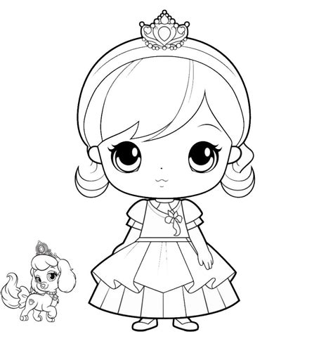 Coloring Pages Of Baby Princesses