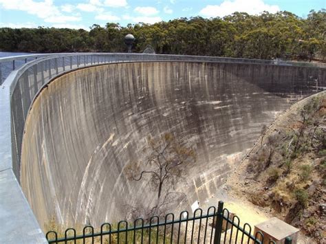 The whispering wall is 35 metres high and is the retaining wall of the barossa reservoir, according to its website. The Whispering Wall of Barossa Reservoir | Amusing Planet