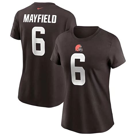 Womens Nike Baker Mayfield Brown Cleveland Browns Name And Number T Shirt