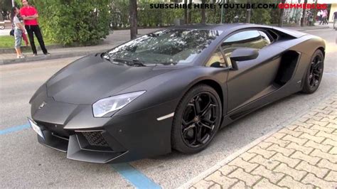 Awesome Matte Black Lamborghini Aventador Lp 700 4 Youtube