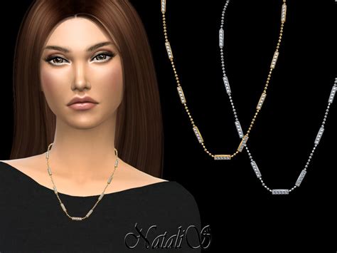 Natalisdiamond Bar Necklace The Sims 4 Catalog