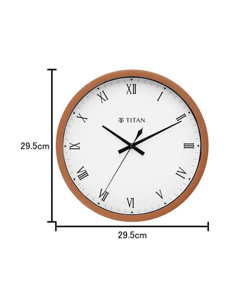 Buy Titan Contemporary White Wall Clock With Silent Sweep Technology At