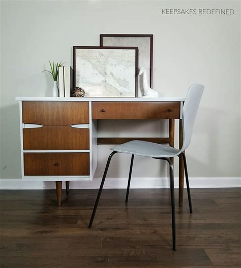 Desk In Antique Walnut And Seagull Gray General Finishes