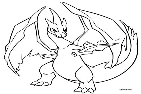 Mega Charizard Ex Card Coloring Pages