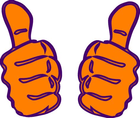 Download High Quality Thumbs Up Clipart Orange Transparent Png Images