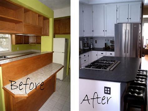 Our small kitchen remodel reveal on a budget with grey cabinets, oak wood flooring, stainless steel appliances, a create a shelf above the stove for oil, vinegar, and spices, so easy and this has a full tutorial with pictures. 10 Small Kitchen Makeovers Small Kitchen Remodels Kitchen Upgrades