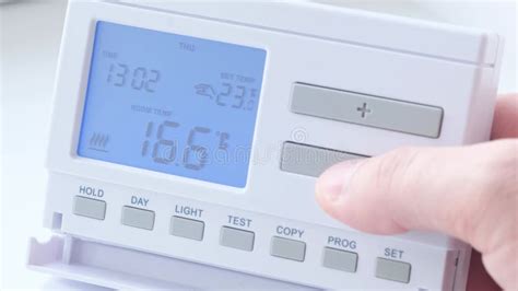 Temperature Regulation In The House Radiator Control Panels For Room Heating Stock Footage