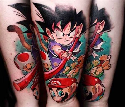 The dragon ball z tattoo took steve butcher 3 days, and approximately 17 hours to complete, pretty impressive. Dragon Ball Z Tattoos | Super mario tattoo, Anime-tattoos ...