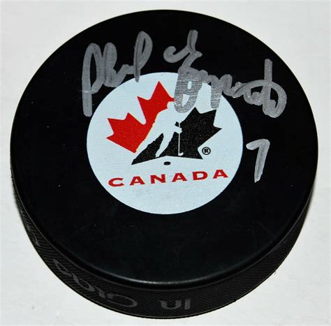 Phil Esposito Signed Boston Bruins Team Canada Hockey Puck Autograph