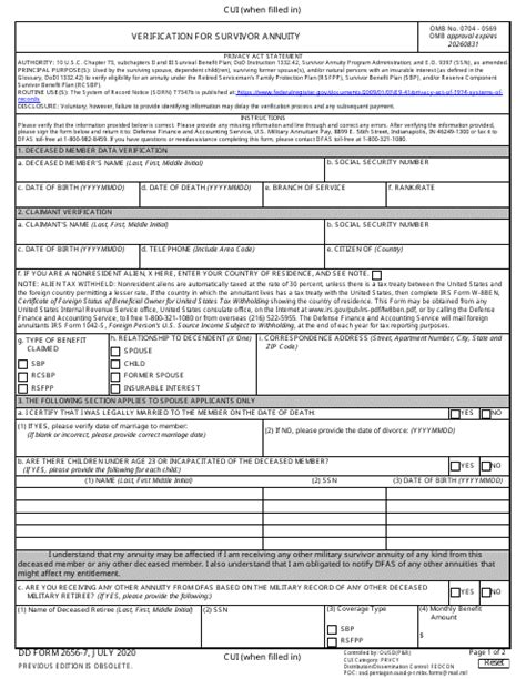 Dd Form 2656 7 Download Fillable Pdf Or Fill Online Verification For