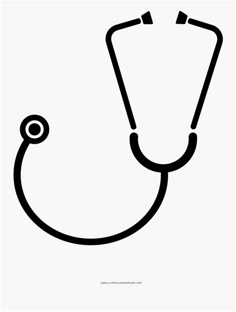 Stethoscope Coloring Page Free Transparent Clipart Clipartkey