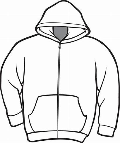 Hoodie Clipart Jacket Template Shirt Printable Drawing
