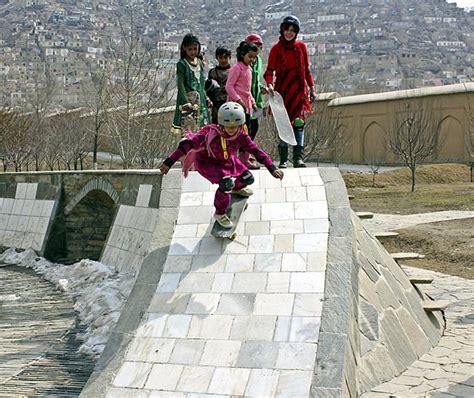 stunning photos afghan girls fly high on skates news