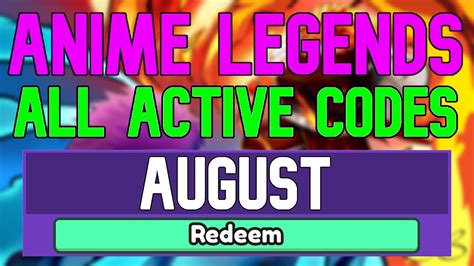 All New August 2022 Codes For ️anime Legends Simulator Roblox Working