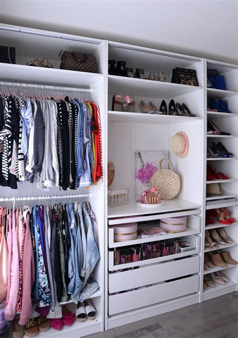 Getting a minimalist's closet with a capsule wardrobe cuts your shopping addiction and takes the guesswork out of choosing an outfit. Ikea Pax Wardrobe Walkin Closet (28) | The Pink Millennial