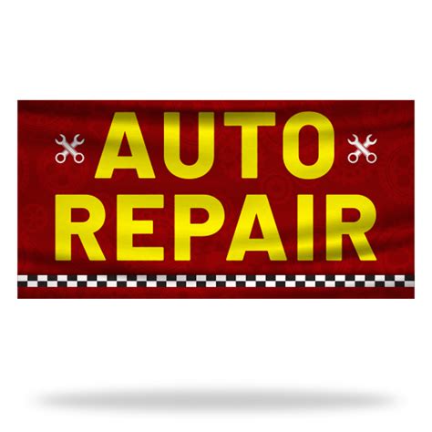 Auto Repair Flags And Banners Design 02 Free Customization Lush Banners