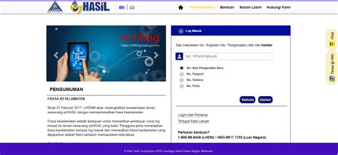 Updating of information must be done by april 30 to enable bpn aid be transferred directly to the registered bank account in may. Cara Akses ezHasil Lembaga Hasil Dalam Negeri (LHDN)