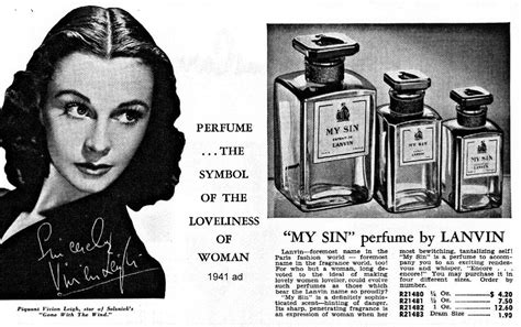 Lanvin Perfumes My Sin By Lanvin C1924