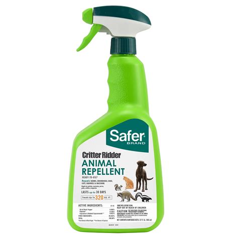 Safer Brand Critter Ridder Animal Repellent Ready To Use Spray 32 Oz