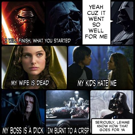 Star Wars The Force Awakens Kylo Ren Darth Vader Star Wars Humor